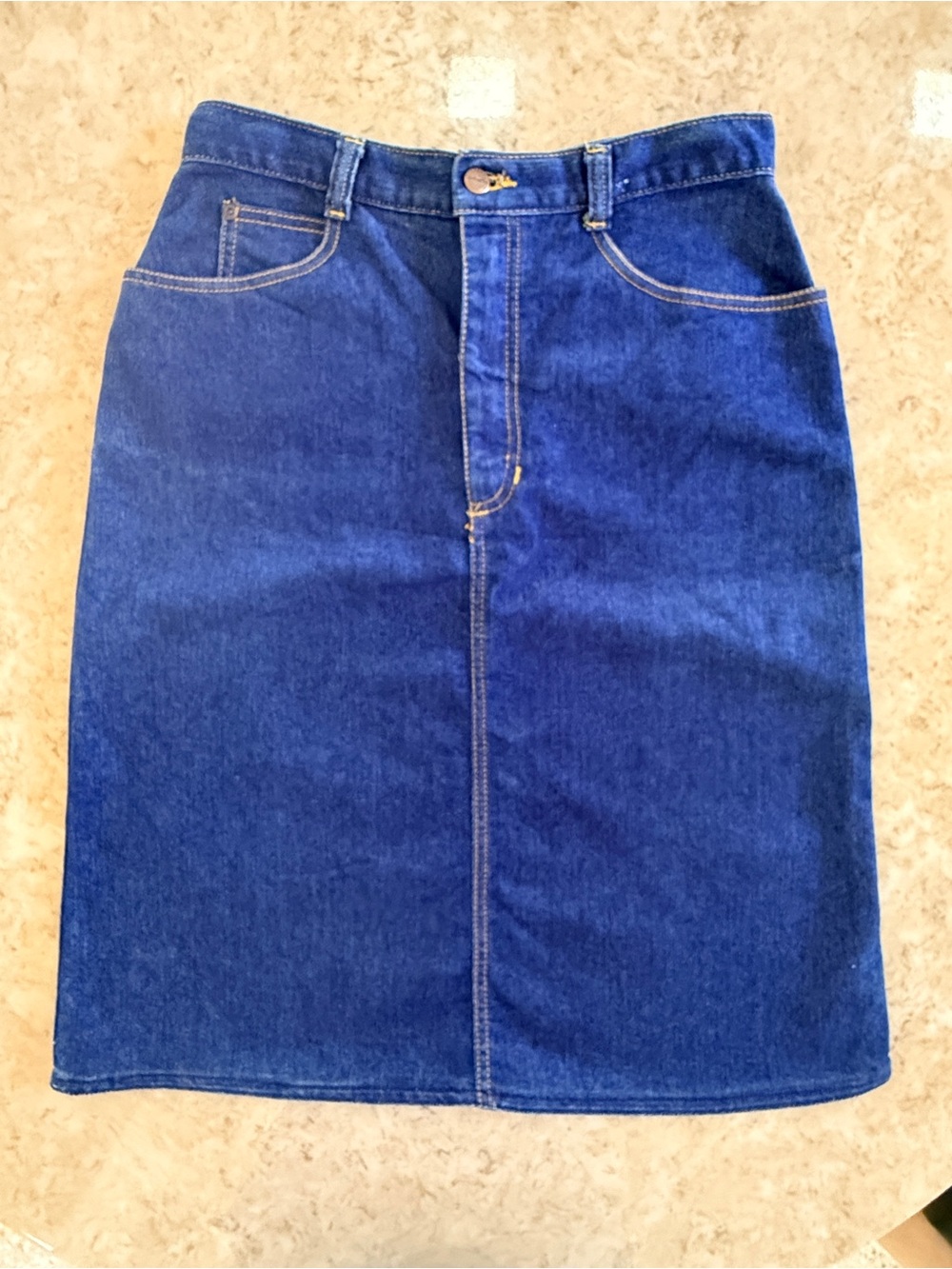 Vintage 90s My_PLACE High Waisted Denim Midi Skirt Size 8